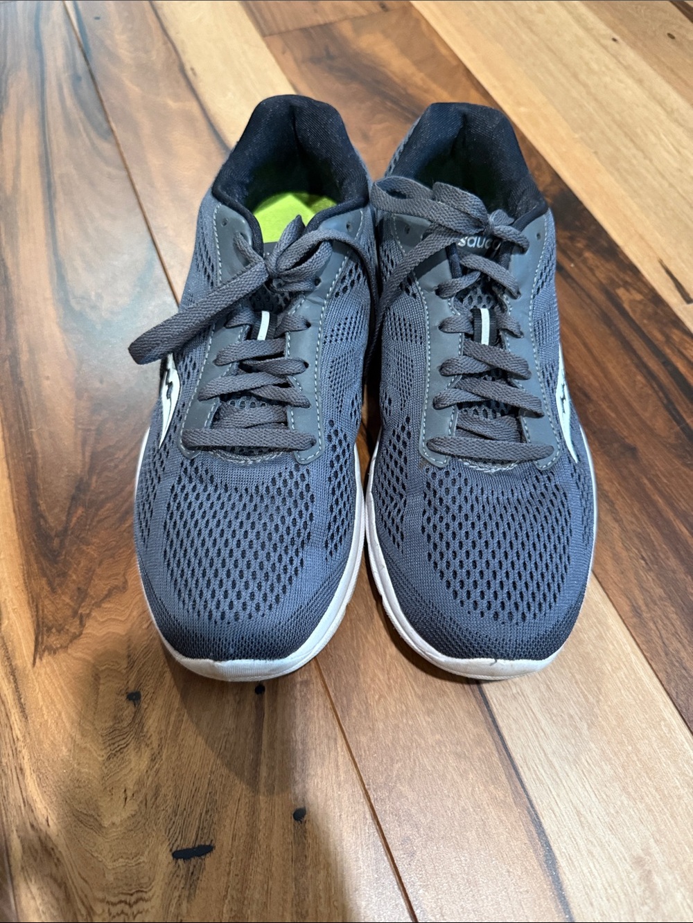Saucony Gray Mesh Lace-Up Women's Sneakers